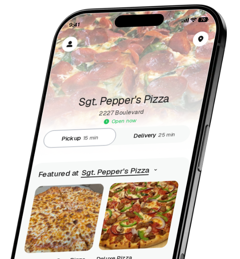 Sgt. Pepper's Pizza app preview