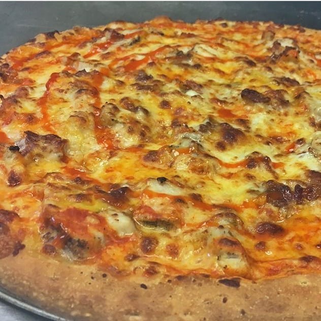 Buffalo Chicken with Ranch Pizza.